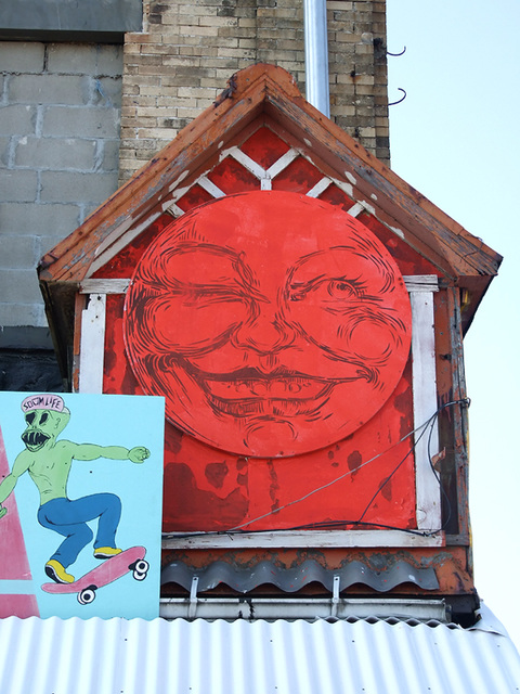 Odd Moon-Face in Coney Island, June 2008