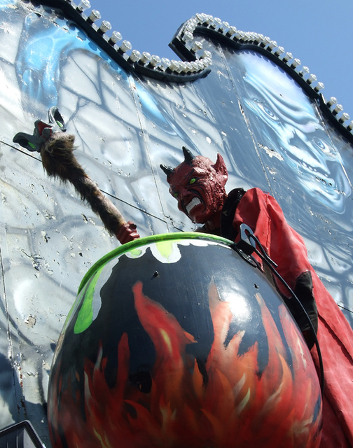 Devil Stirring a Cauldron on the Ghost Hole Ride in Coney Island, June 2010