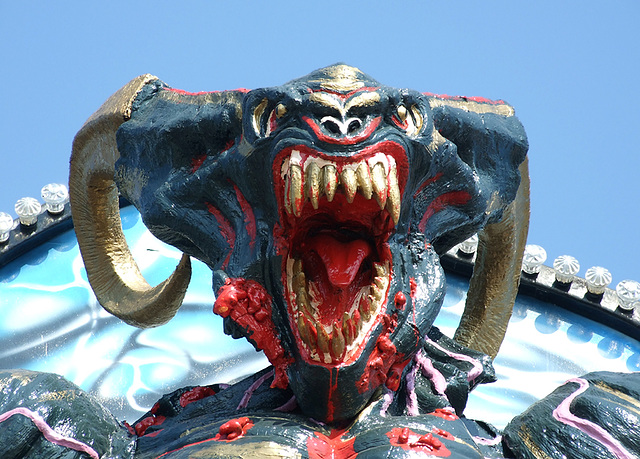 Detail of the Large Demon on the Ghost Hole Ride in Coney Island, June 2010