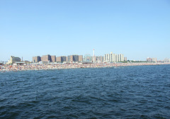 View of Coney Island from the Pier on the day of the Mermaid Parade, June 2010