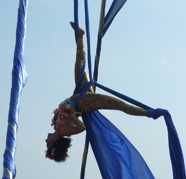 Circus Act on the Boardwalk in Coney Island, June 2010