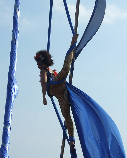 Circus Act on the Boardwalk in Coney Island, June 2010