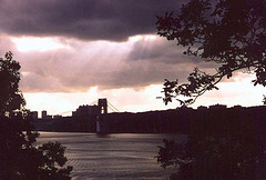 Sunset Over the George Washington Bridge, Oct. 2002