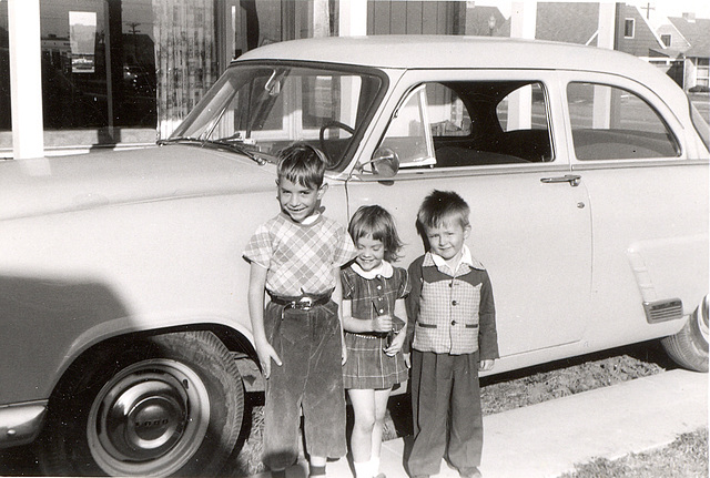 The '50s; Ricky, Karen and neighbor, Kevin. Skokie, Illinois, 1953