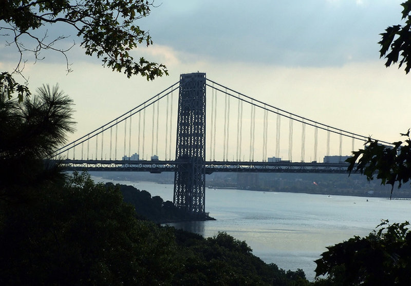 View of the George Washington Bridge from the Cloisters, Sept. 2007