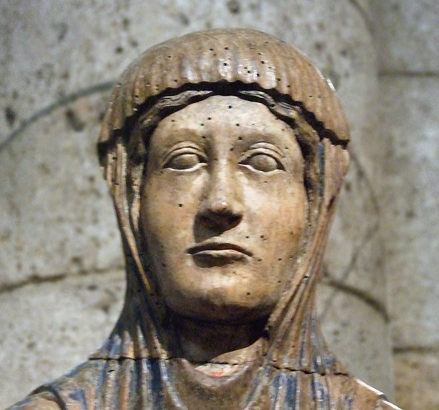 Detail of the Enthroned Virgin and Child in the Cloisters, October 2009
