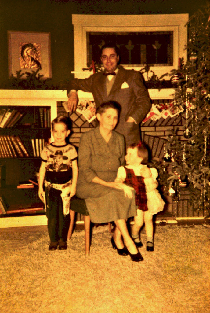 The '50s: Christmas, 1951 with Dad and grandma Ellen in Chicago