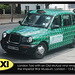 London Taxi with 'Old Mutual Global Investors' vinyl wrap - Kennington - London - 15.8.2013