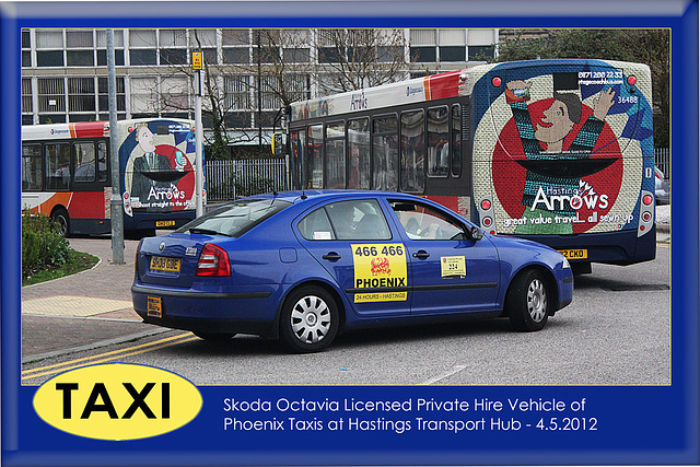 Phoenix Taxis Skoda Octavia - Hastings Station - 4.5.2012