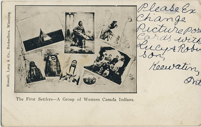 The First Settlers - A Group of Western Canada Indians