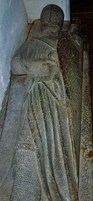 walkern church, herts, tomb effigy of a mid c13 knight, perhaps william de lanvallei