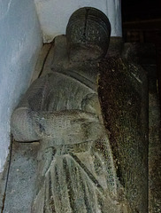 walkern church, herts, tomb effigy of a mid c13 knight, perhaps william de lanvallei