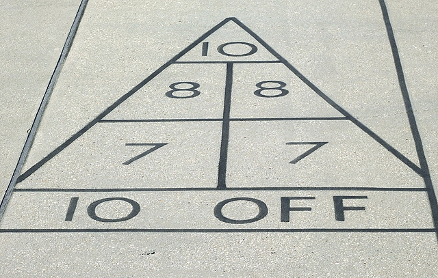 Detail of the Shuffleboard Pavement in Jones Beach, July 2010