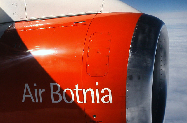 Number two engine on Air Botnia Avroliner RJ85, OH-SAH