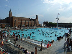 The West Bath House and the Pool in Jones Beach, July 2010