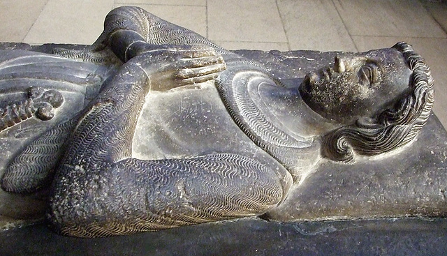 Detail of the Effigy of Jean d'Alluye in the Cloisters, Sept. 2007