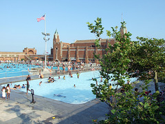 The West Bath House and Kiddie Pool in Jones Beach, July 2010