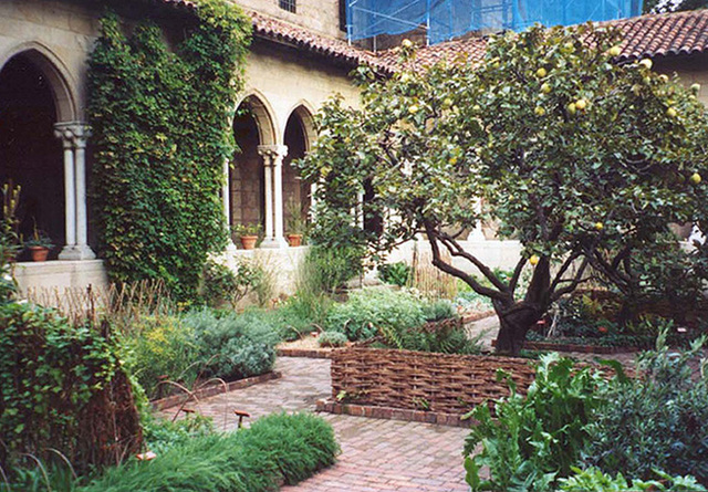 Garden at the Cloisters in New York, Oct. 2002