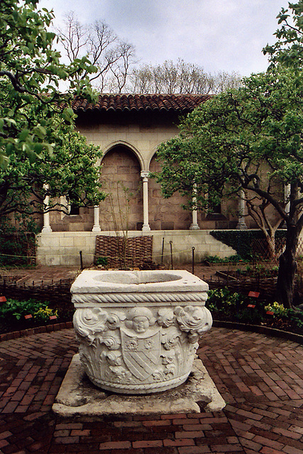Garden Decorated Base in the Cloisters, April 2007