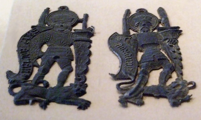 Two Pilgrim Badges of St. Adrian in the Cloisters, October 2009