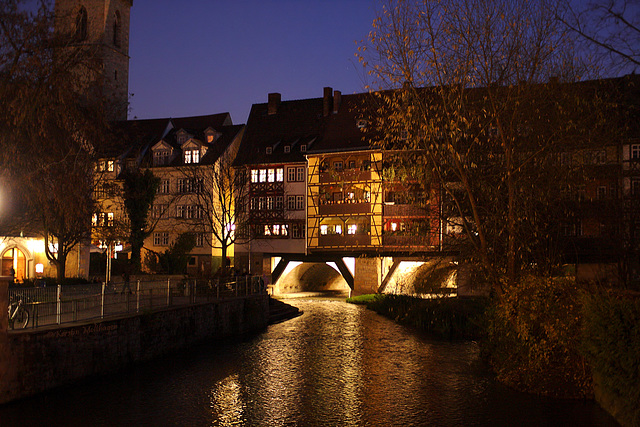 Erfurt bei Nacht - Krämerbrücke