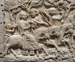 Detail of a Panel from a Casket with Hunting Scenes in the Cloisters, October 2009