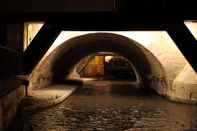 Erfurt bei Nacht - Unter der Krämerbrücke