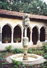 Garden and Cross in the Trie Cloister at the Cloisters in New York, Oct. 2002