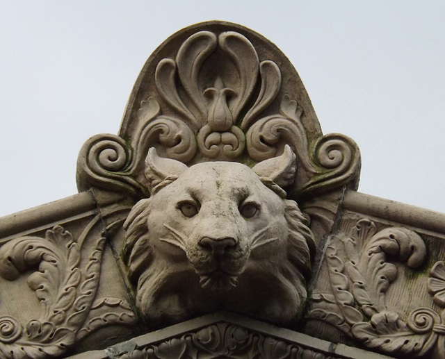 Protome and Central Antefix on the Old Lion House at the Bronx Zoo, May 2012