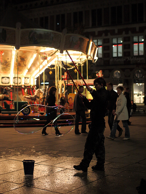 Erfurt bei Nacht - Seifenblasen