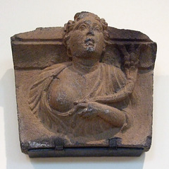 Keystone with a Bust of Tyche in High Relief in the Princeton University Art Museum, August 2009