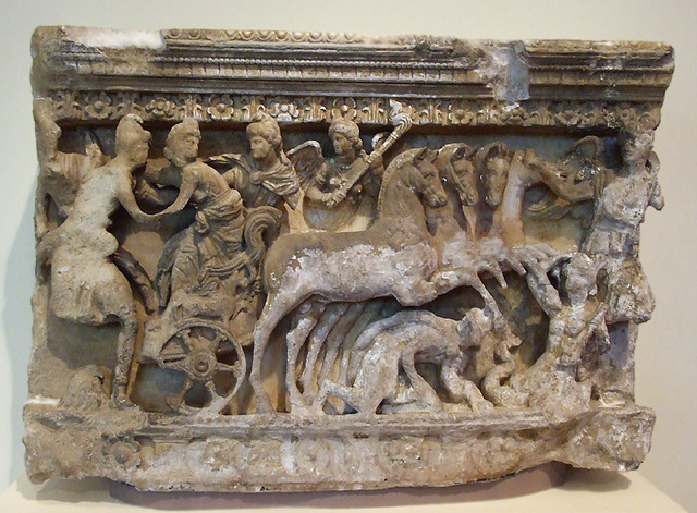 Ash Urn with a Relief of Pelops and Hippodamia in the Princeton University Art Museum, August 2009