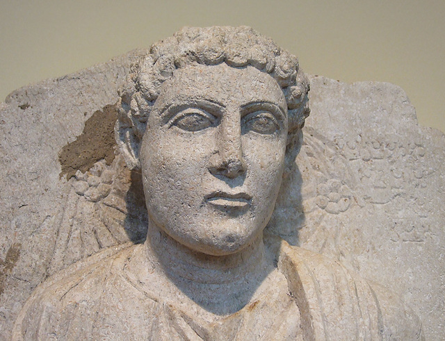 Funerary Slab of a Male Bust in High Relief in the Princeton University Art Museum, August 2009