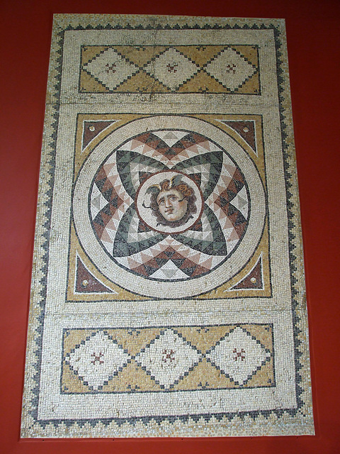 Head of Medusa Mosaic from Antioch in the Princeton University Art Museum, August 2009