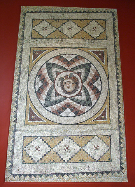 Head of Medusa Mosaic from Antioch in the Princeton University Art Museum, August 2009