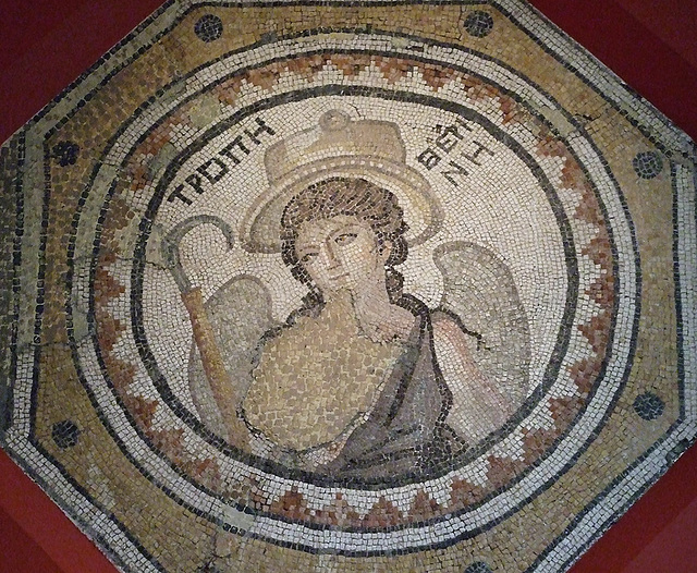 Detail of the Summer Mosaic from Antioch in the Princeton University Art Museum, August 2009