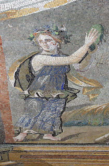 Detail of the Drinking Contest Mosaic from Antioch in the Princeton University Art Museum, August 2009