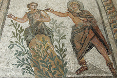 Detail of a Mosaic with Apollo and Daphne from Antioch in the Princeton University Art Museum, August 2009