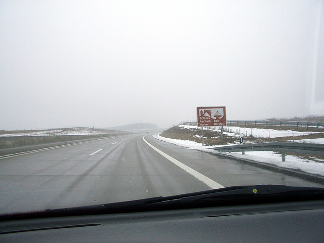 Autobahn + bad weather