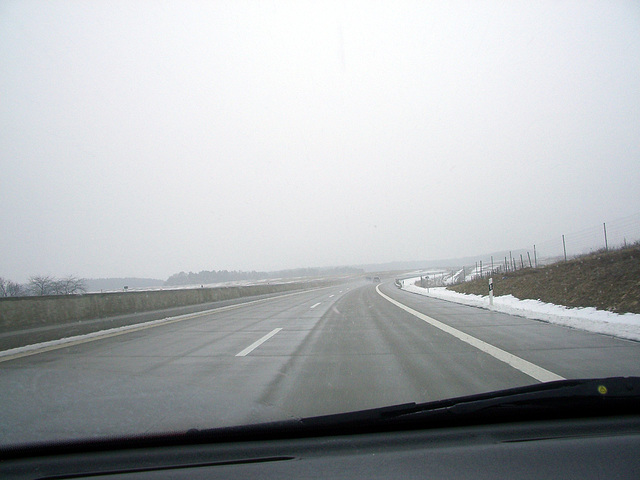 Autobahn + bad weather