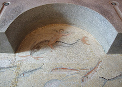 Detail of a Mosaic from Antioch with Cupids Riding Dolphins and Marine Creatures in the Princeton University Art Museum, August 2009