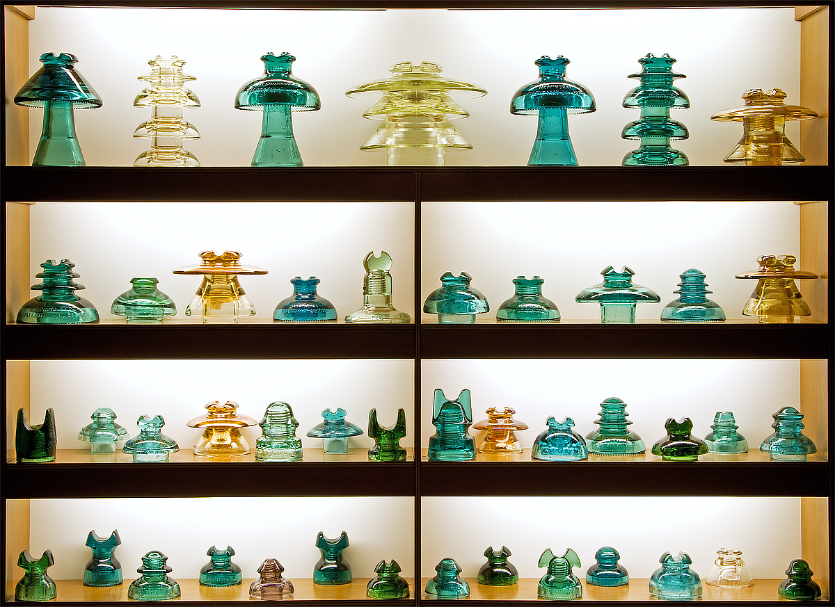 Display of my Glass Power Insulators