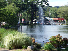 Pond with Fountain in Heckscher Park, September 2010