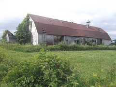 Grange abandonnée à vendre / Abandoned barn for sale.