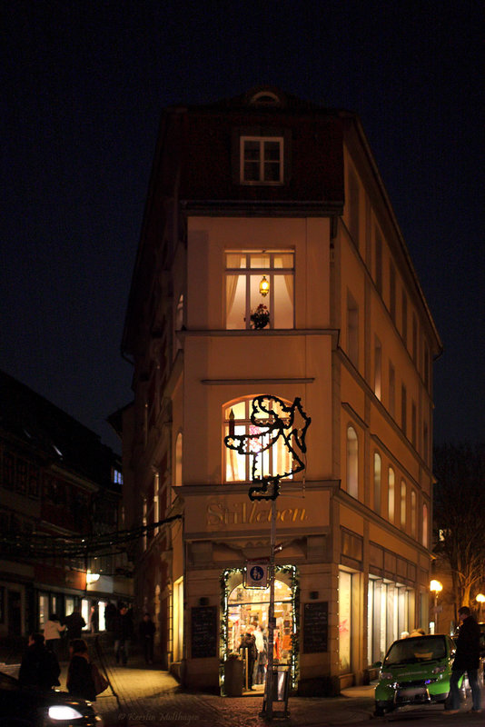 Erfurt bei Nacht - Am Ende der Krämerbrücke