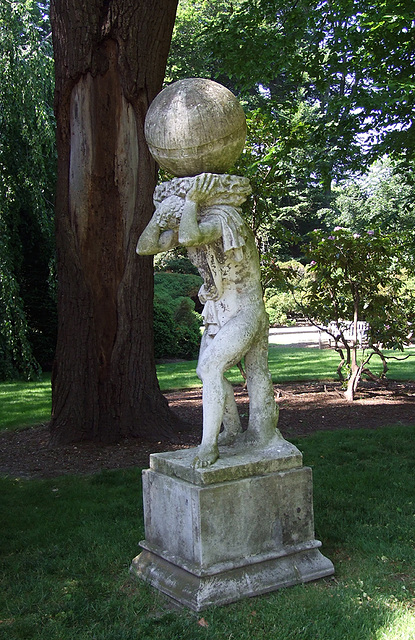 Statue of Atlas (?) in Old Westbury Gardens, May 2009