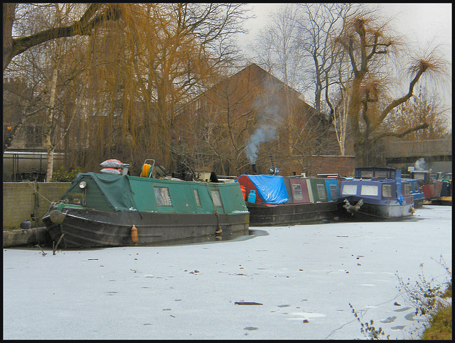 snowy canal at Jericho