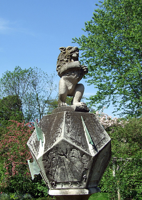 Lion Sundial in Old Westbury Gardens, May 2009