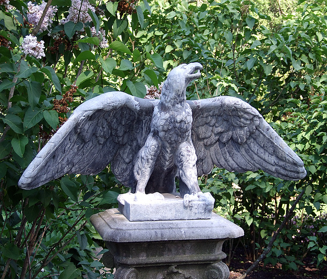 Eagle Sculpture in Old Westbury Gardens, May 2009