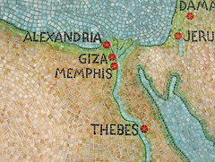 Detail of Egypt on the Mosaic Map of the Ancient World in the Walters Art Museum, September 2009